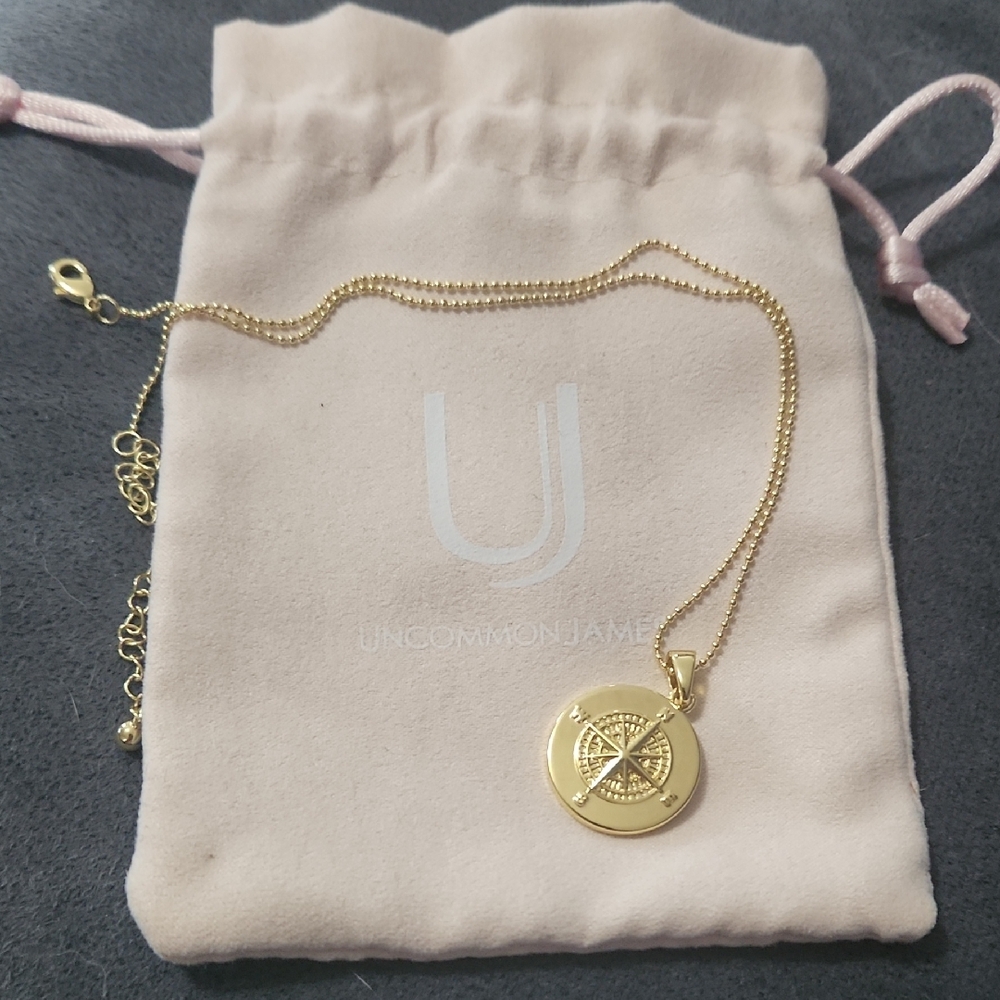 Uncommon James Gold Compass Medallion Necklace